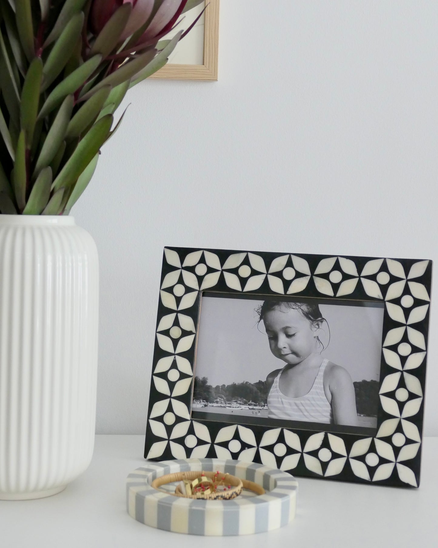 Photo Frame, Bone Inlay, Katong, Black