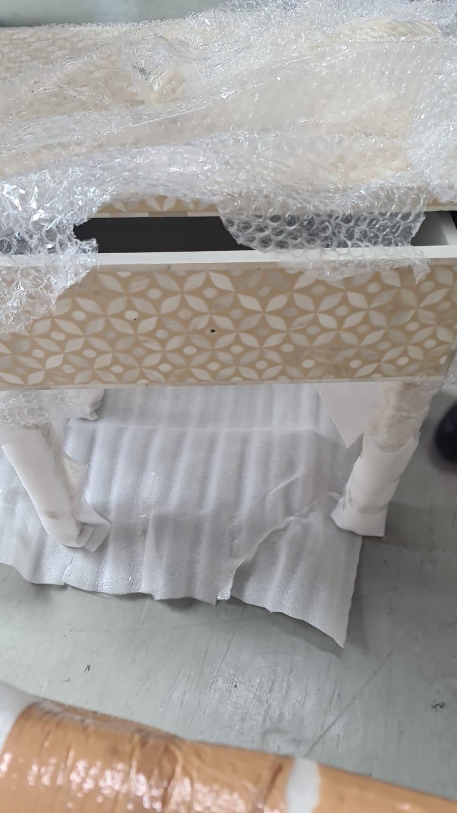 SALE - Furniture, Bone Inlay, Bedside table, Katong, Beige