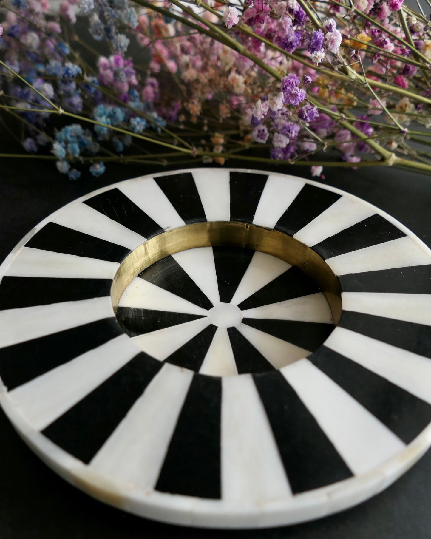 Tea Light Holders, Bone Inlay, Stripe, Various