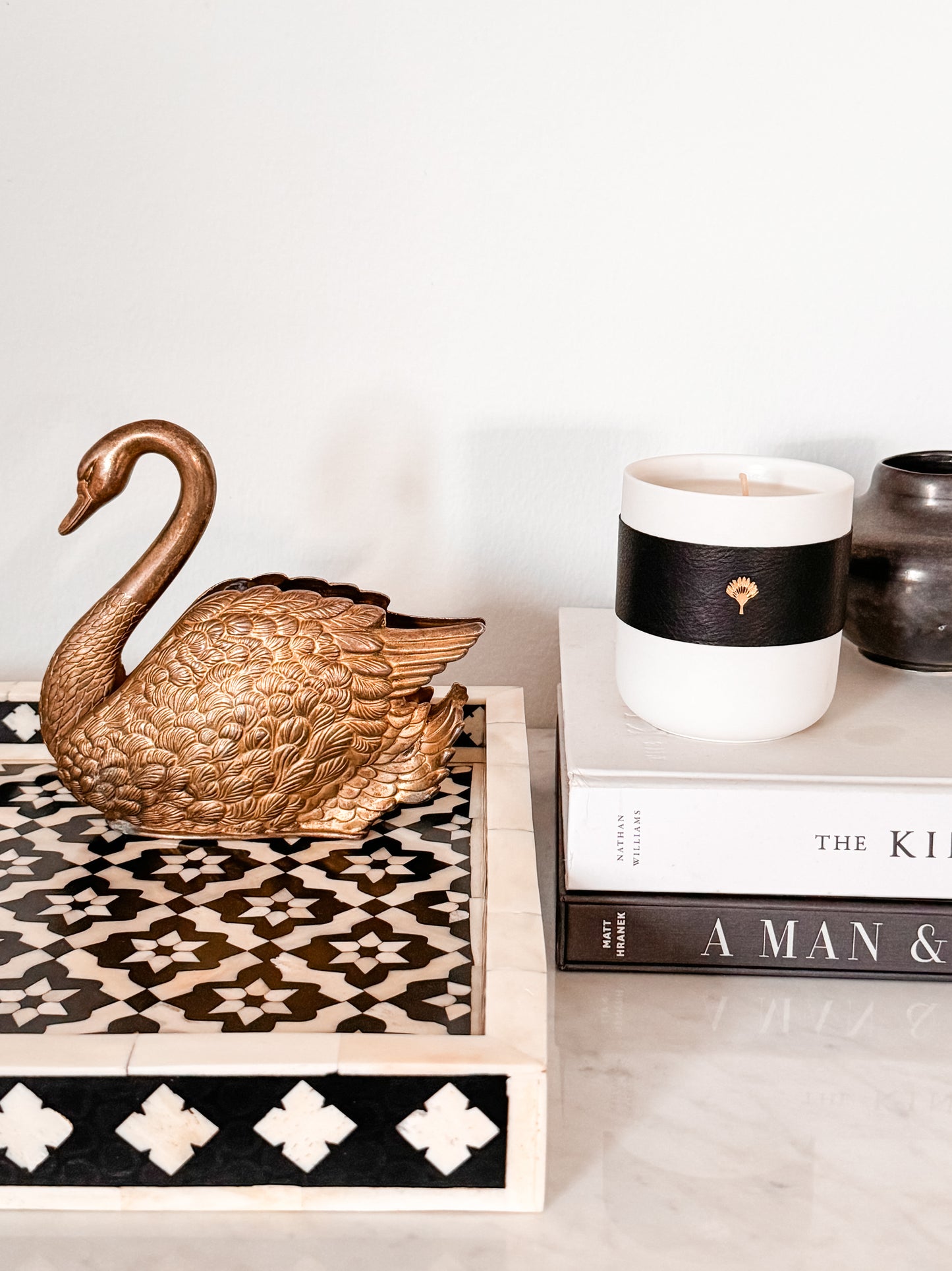 Tray, Square, Bone Inlay, Kranji, Black