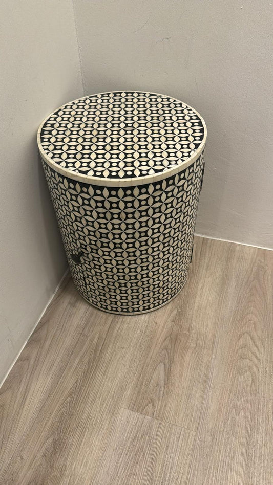 Furniture, Bone Inlay, Side Table, Katong, Black