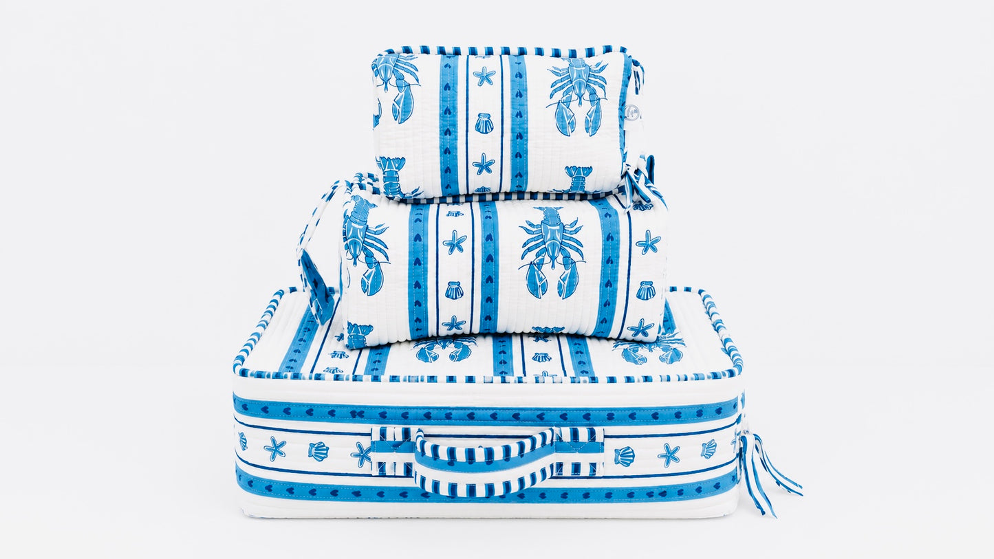 Cosmetic Bag, Lobster, Blue