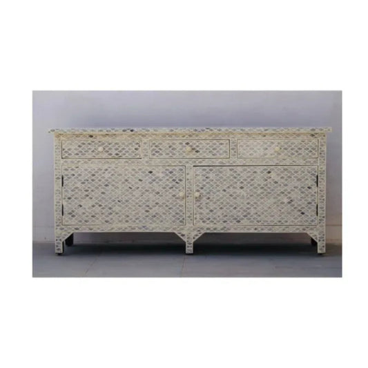 GREY HAJI SIDEBOARD BONE INLAY