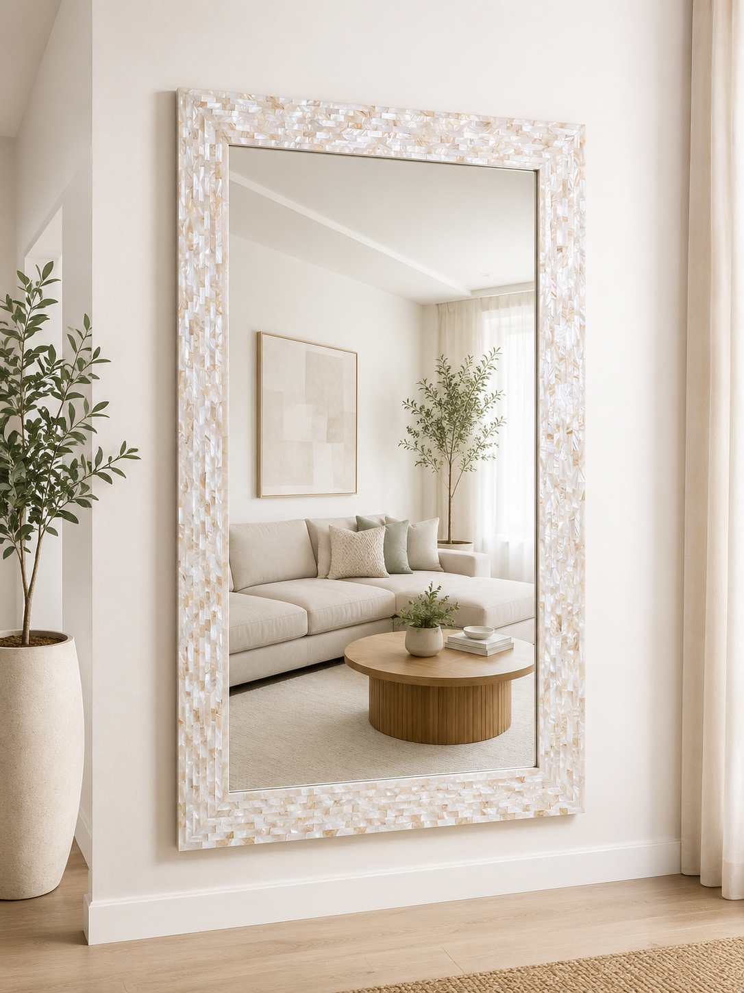 Furniture, Mother of Pearl Inlay, Mirror, East Coast