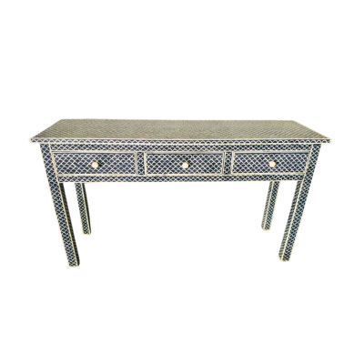 Furniture, Pre Order, Bone Inlay, Console, Straits, Black
