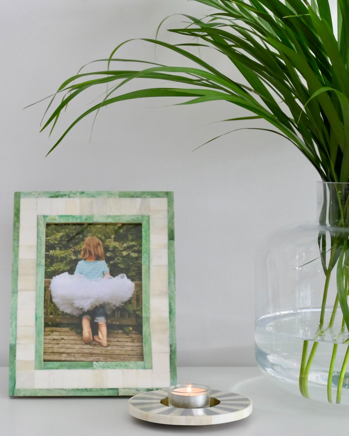 Photo Frame, Bone Inlay, East Coast, Green