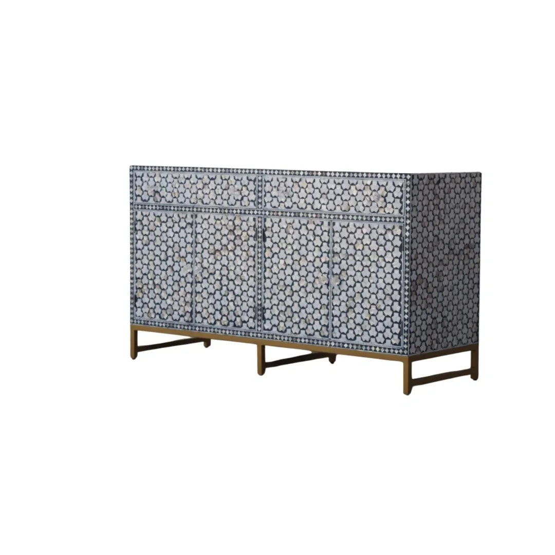 mother of pearl inlay customised sideboard furniture