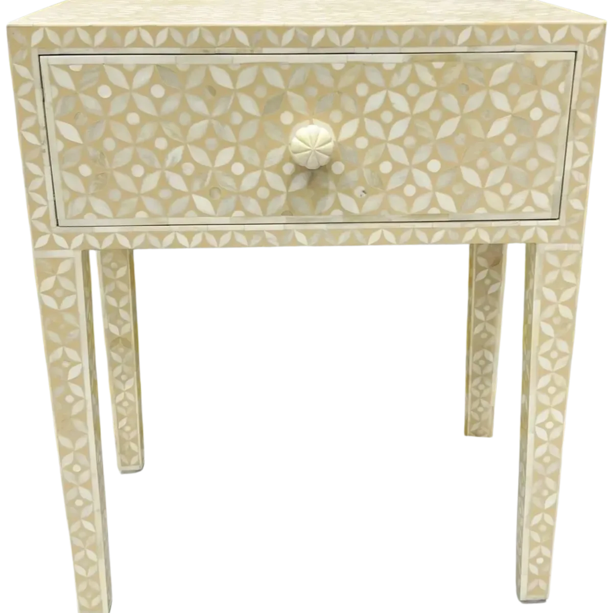 SALE - Furniture, Bone Inlay, Bedside table, Katong, Beige