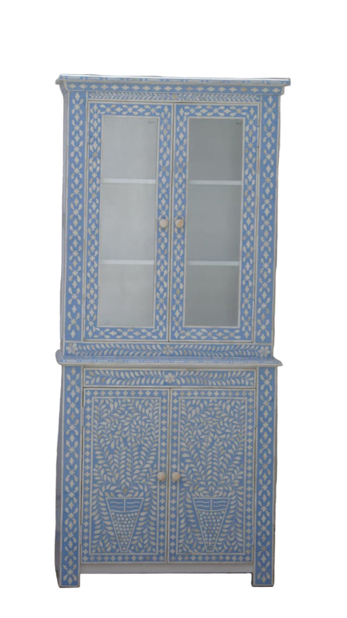 tall bar cabinet bone inlay