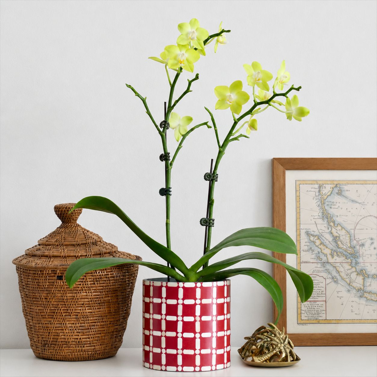 AQUA BONE INLAY FLOWER VASE