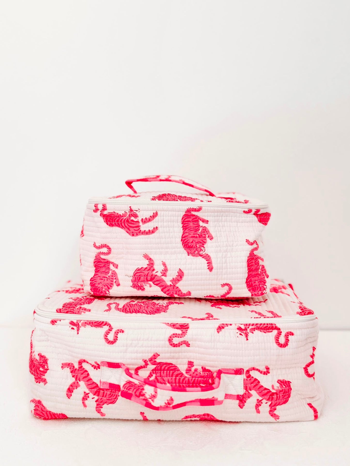 Cosmetic Bag, Dancing Tiger, Pink