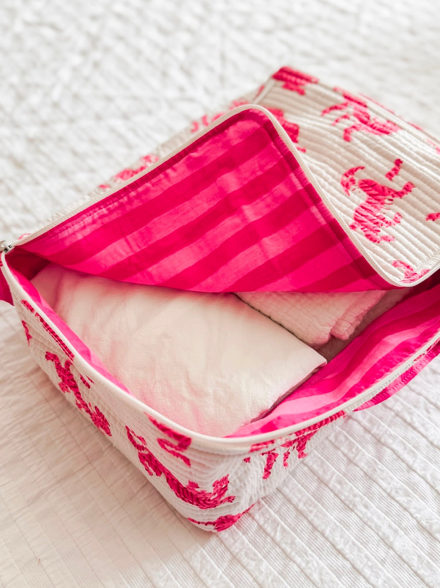 Cosmetic Bag, Dancing Tiger, Pink
