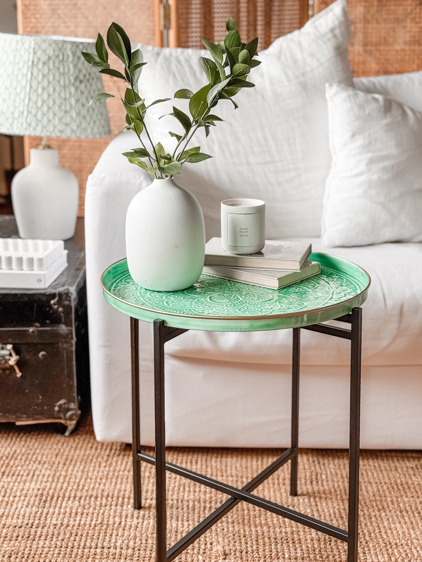 Tray, Enamel Large, Green