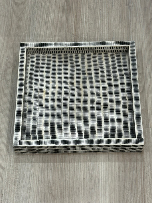 Tray, Square, Bone Inlay, Dempsey, Black