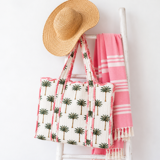 Tote Bag, Palm in Green