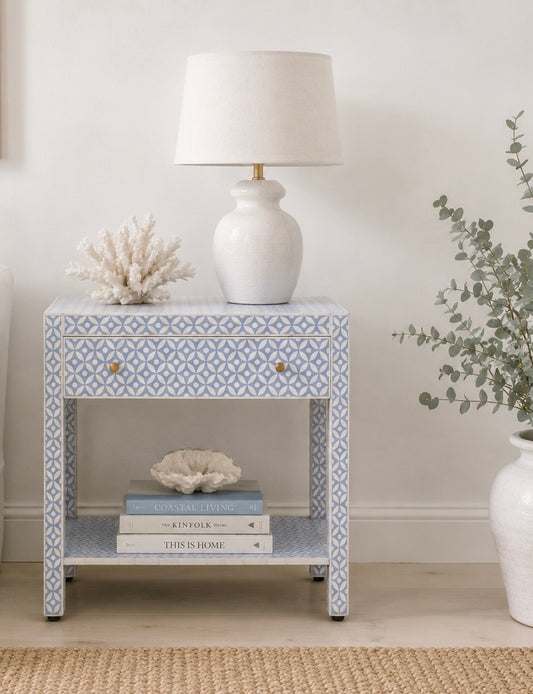 Katong Bone Inlay Bed Side Table