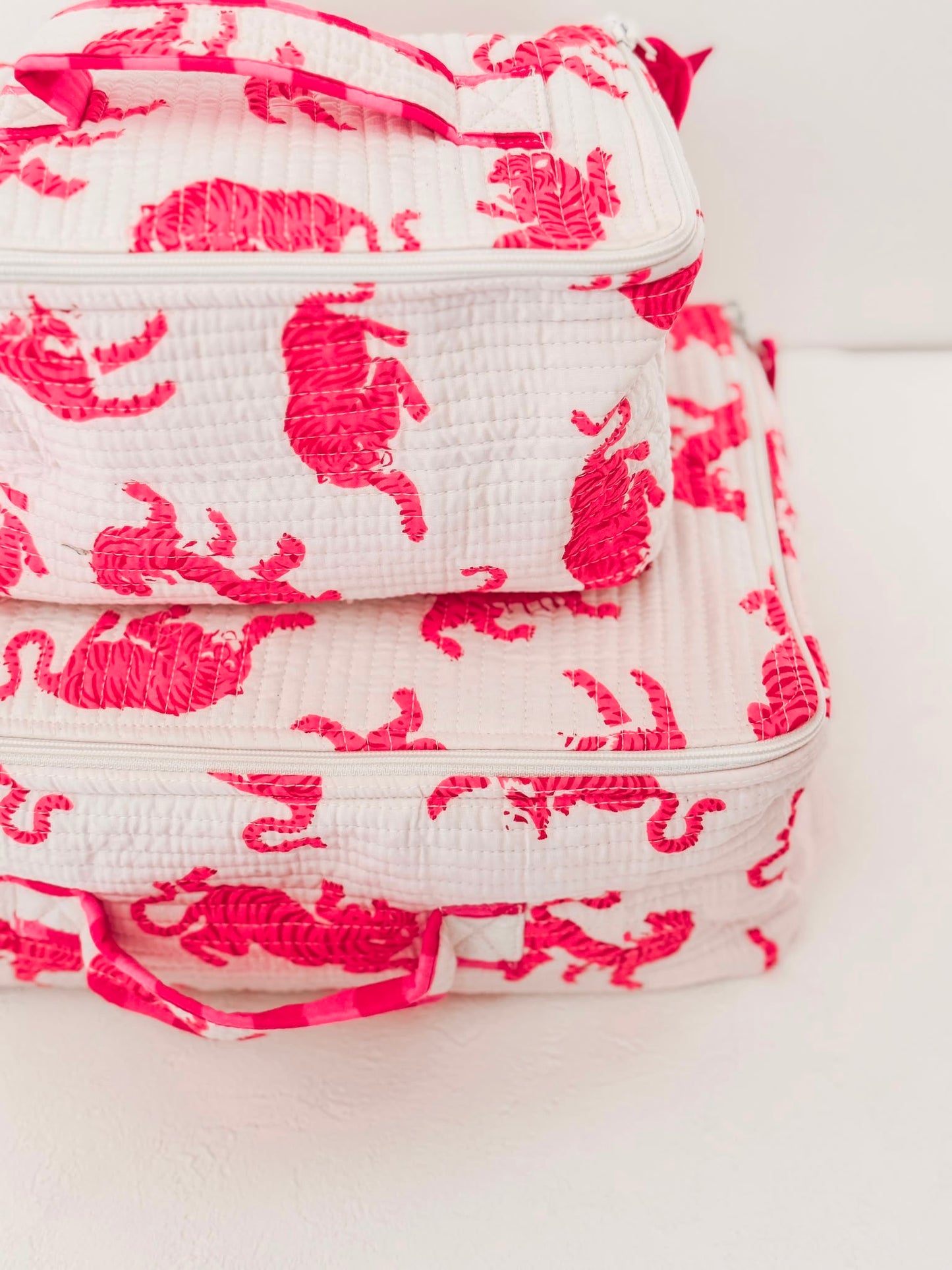 Cosmetic Bag, Dancing Tiger, Pink