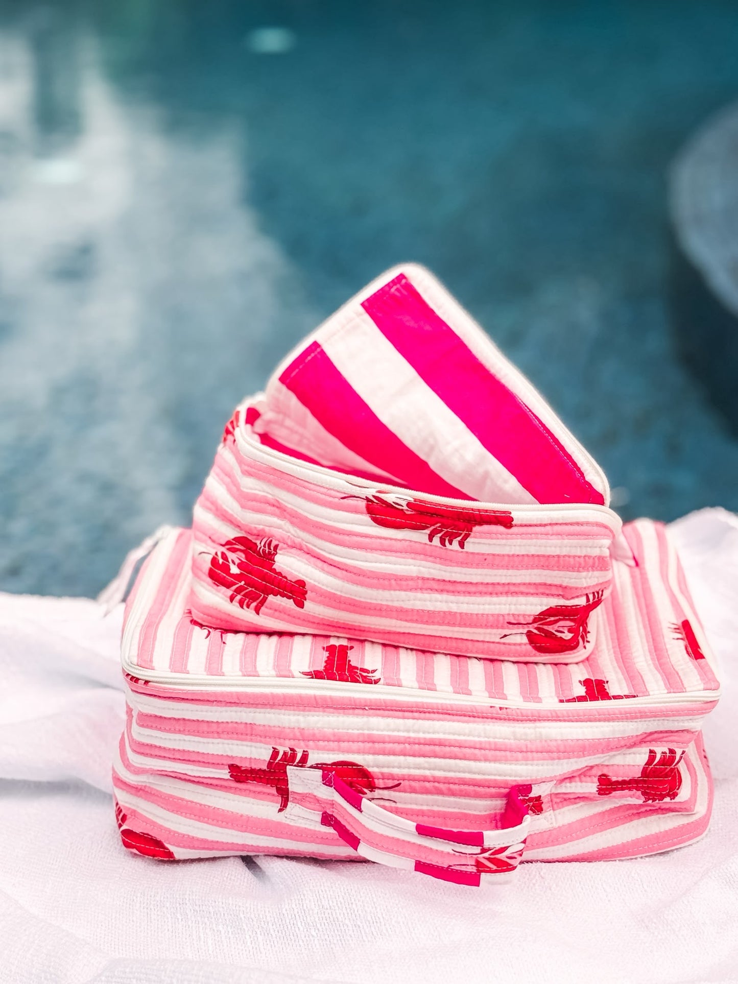 Cosmetic Bag, Lobster, Pink
