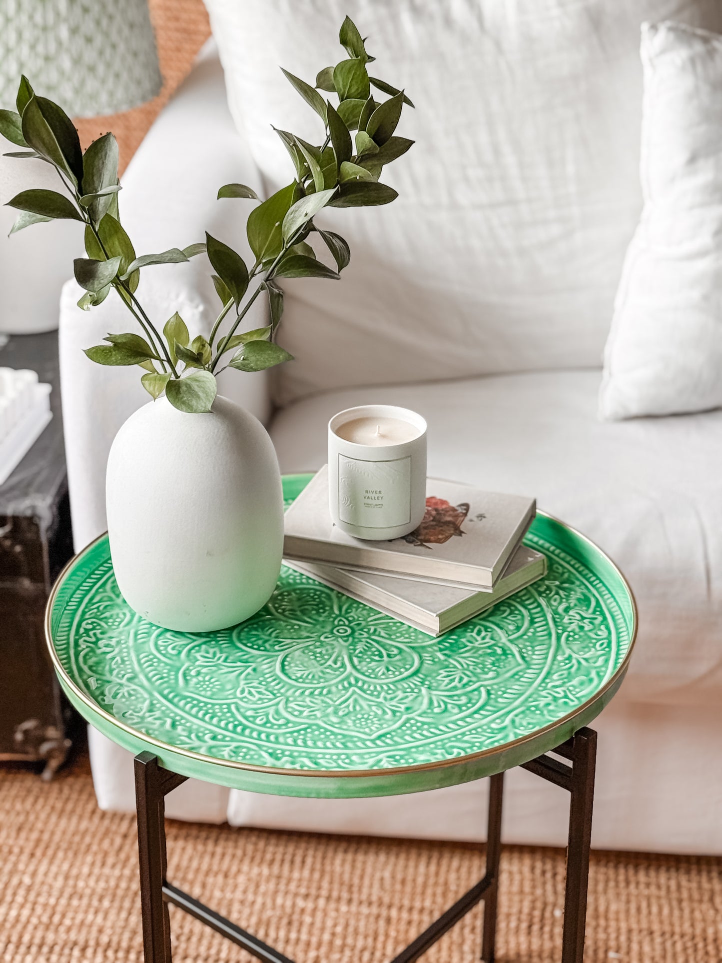 Tray, Enamel Large, Green