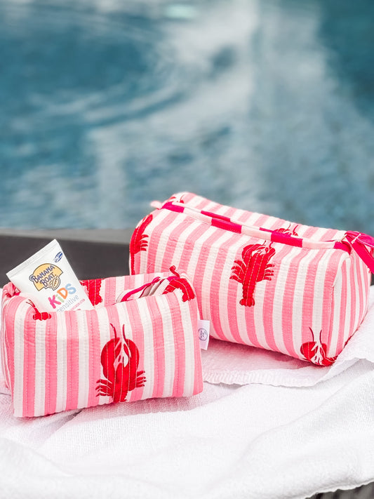Cosmetic Bag, Lobster, Pink