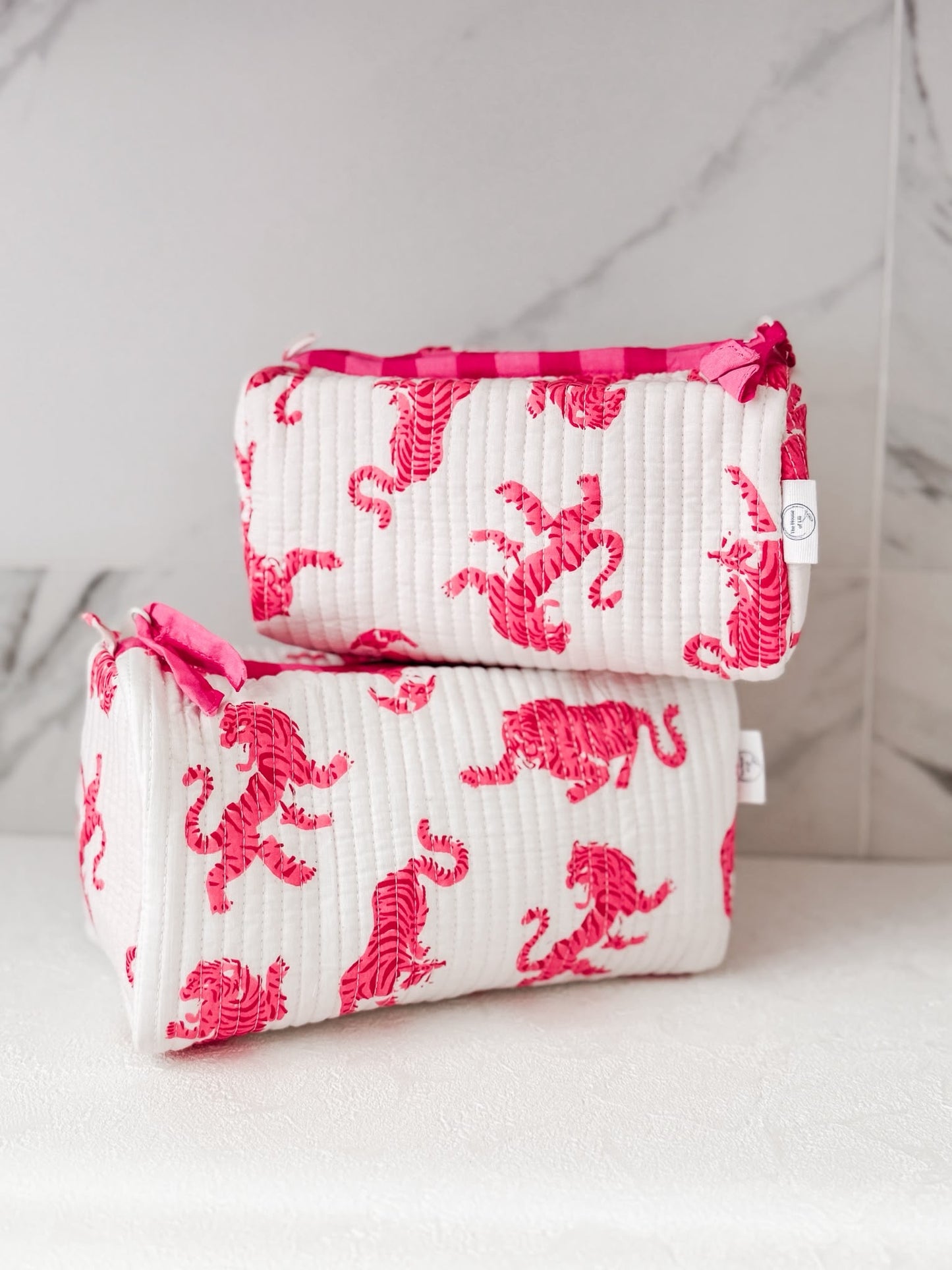 Cosmetic Bag, Dancing Tiger, Pink
