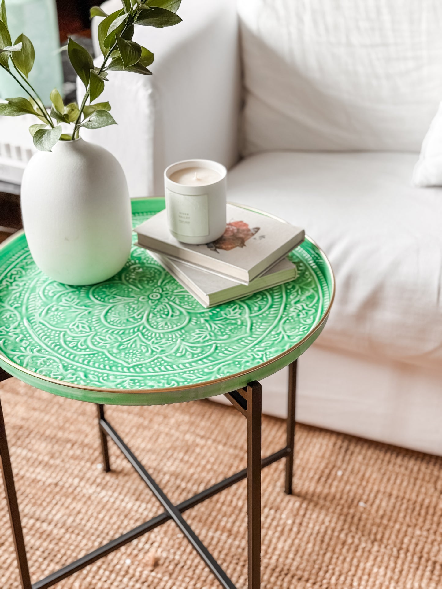 Tray, Enamel Large, Green