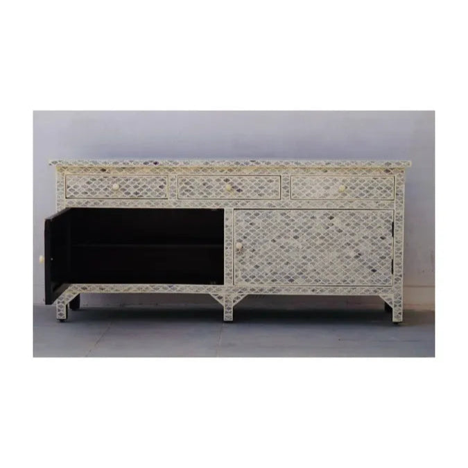 BONE INLAY SIDEBAORD WITH CUPBOARD