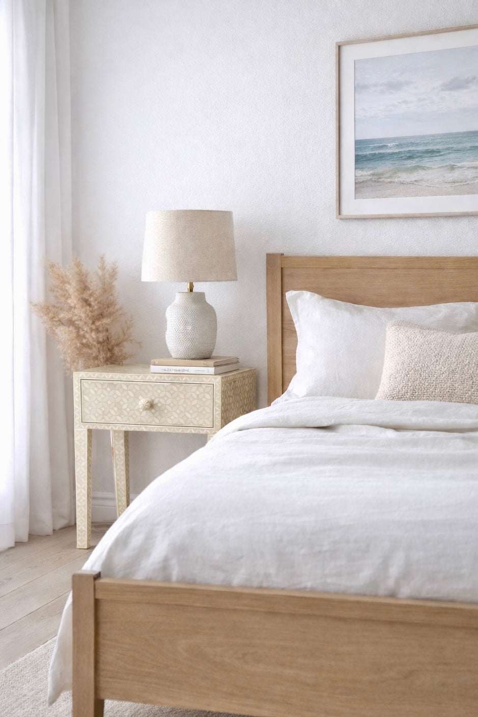customised bone inlay nightstand singapore