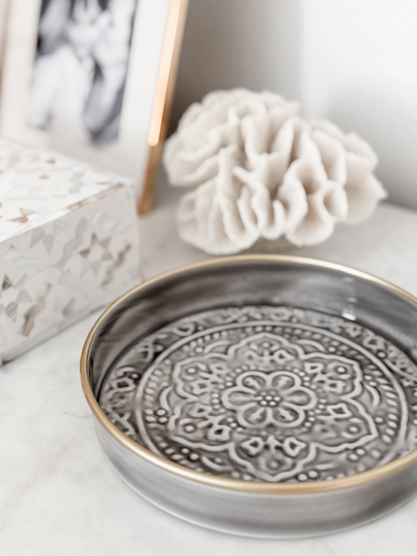 Tray, Enamel, Small, Grey