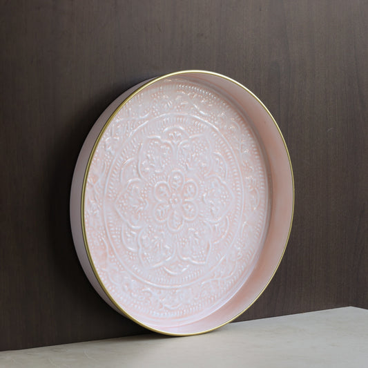 Enamel tray medium blush