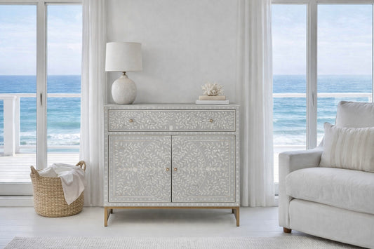 Furniture, Pre Order, Bone Inlay, Cabinet, Botanical
