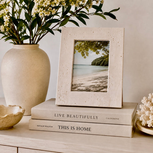 Photo Frame, Travertine Stone