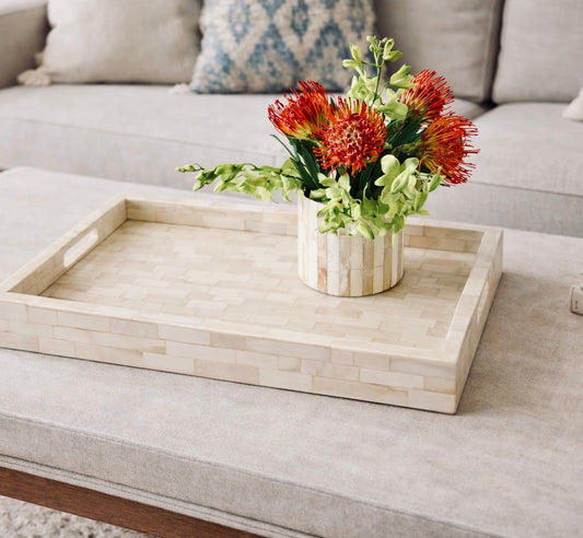 Tray, Large Rectangle, Bone Inlay, East Coast