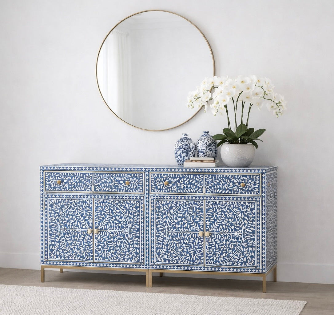 Furniture, Pre Order, Mother of Pearl Inlay, Sideboard, Botanical