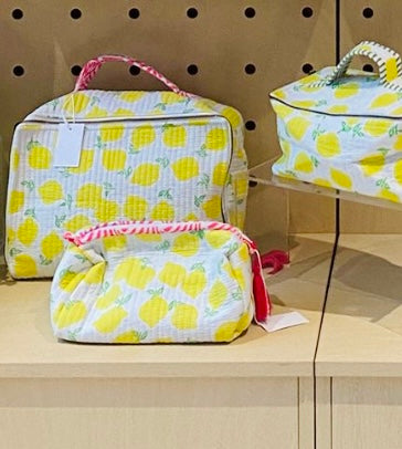 Cosmetics Bag, Lemon, Yellow