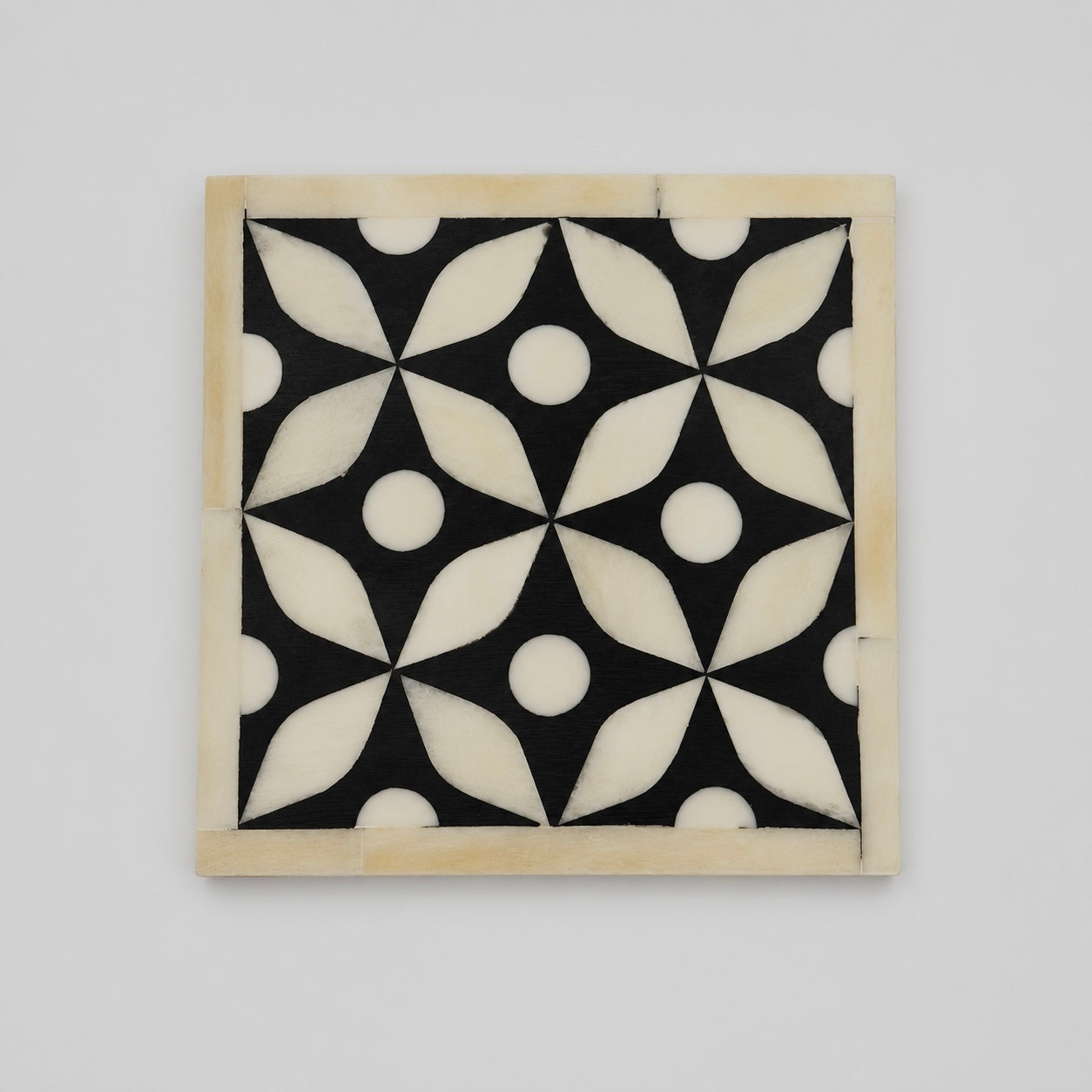 Coaster Individual, Bone Inlay, Katong, Black
