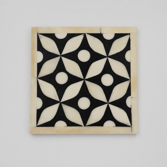 Coaster Individual, Bone Inlay, Katong, Black