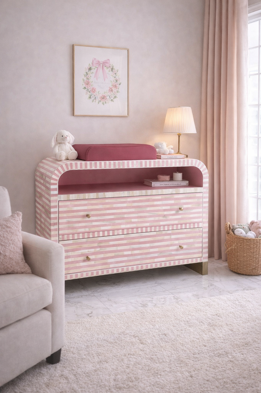Furniture, Pre Order,  Bone Inlay, Chest of Drawers, Jewel