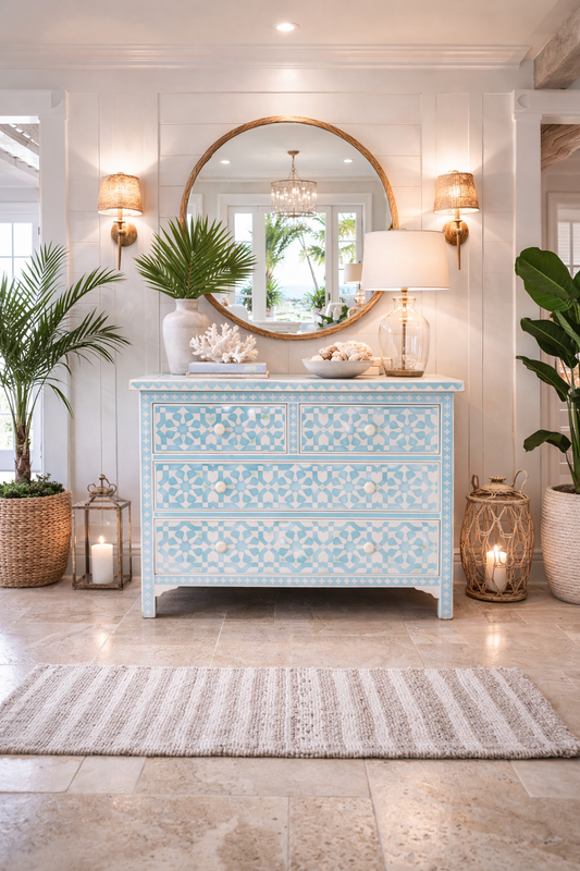 Furniture, Pre Order, Bone Inlay, Chest of Drawers, Jurong