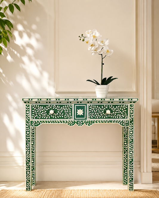 Furniture, Pre Order, Bone Inlay, Console, Botanical