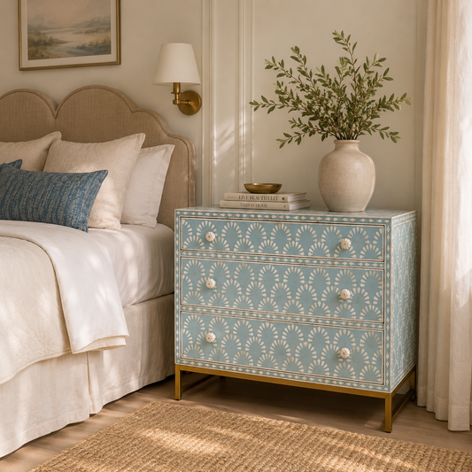 Furniture, Pre Order, Chest of Drawers, Mother of Pearl Inlay, Petal