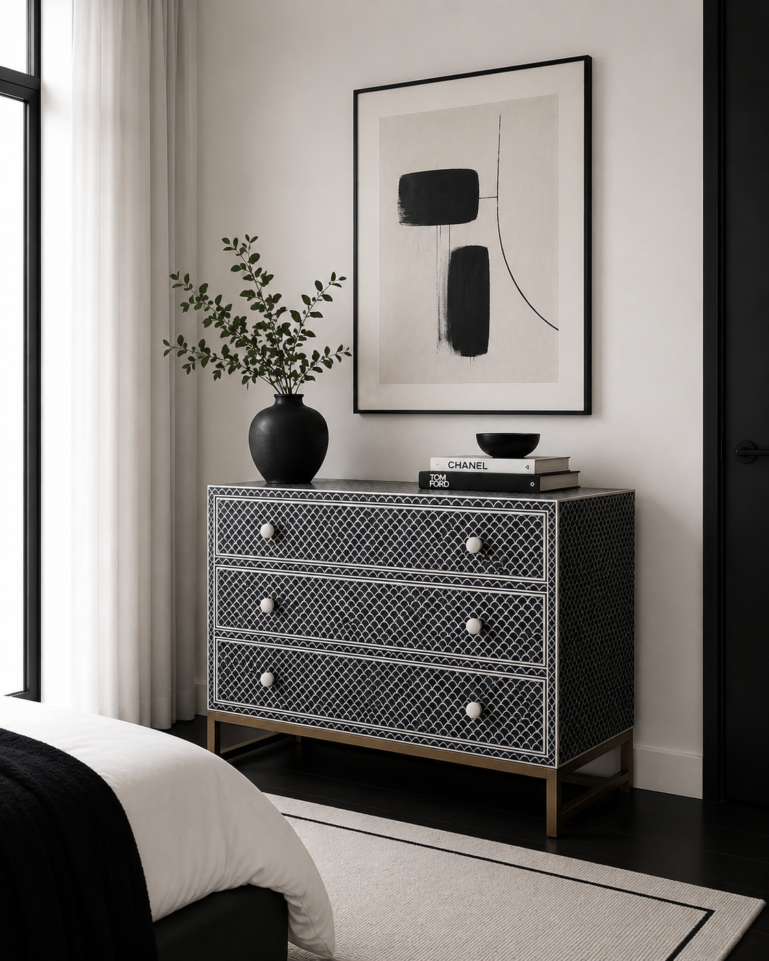 Furniture, Pre Order,  Bone Inlay, Chest of Drawers, Straits