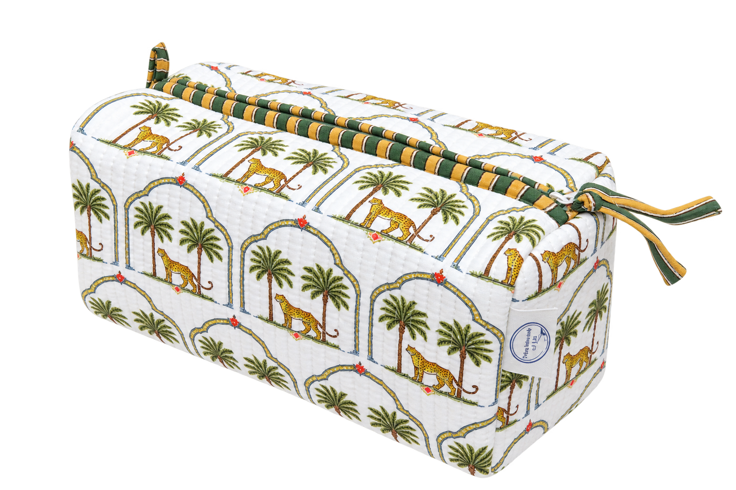 Cosmetic Bag, Leopard Palm