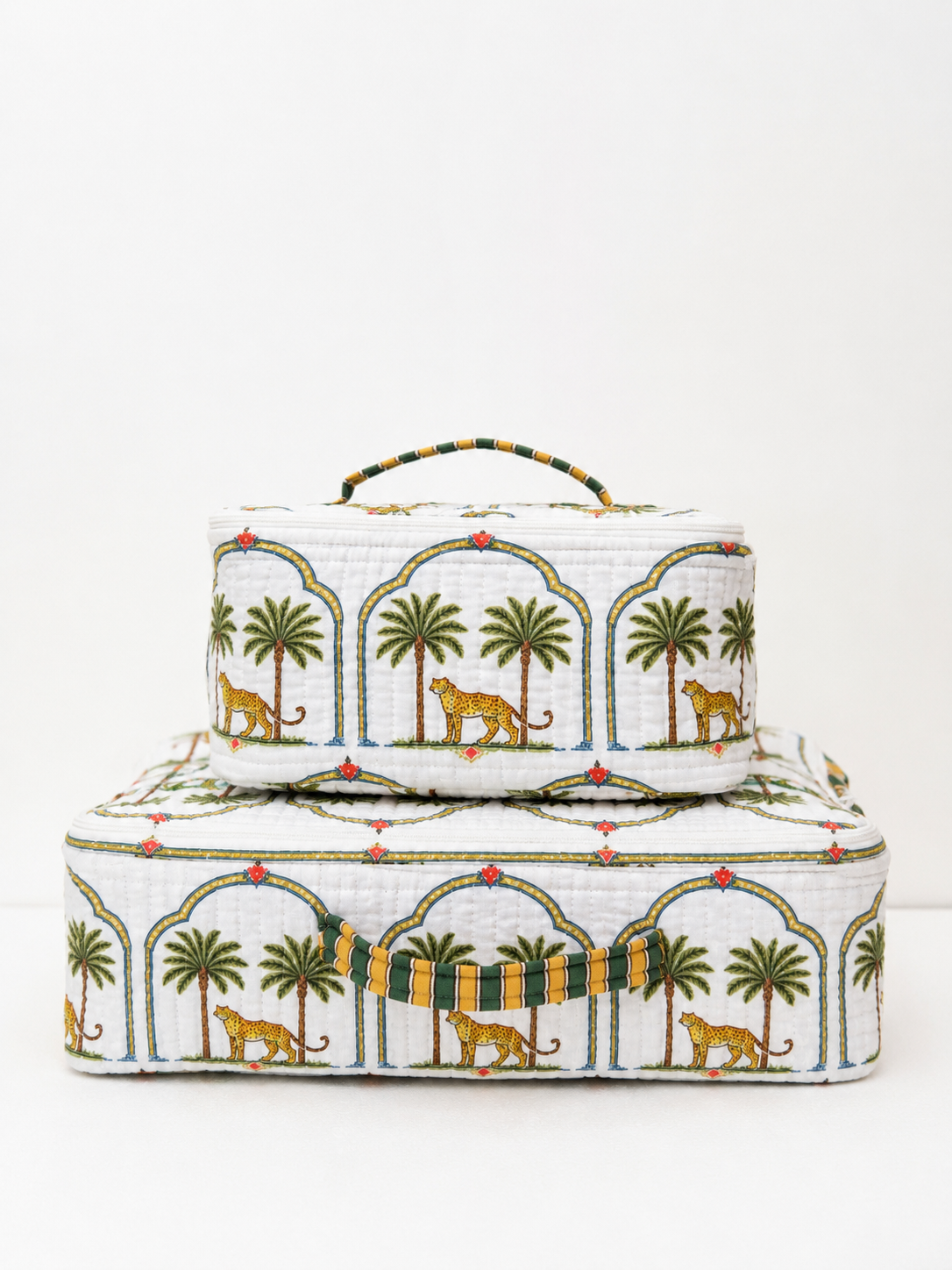 Cosmetic Bag, Leopard Palm