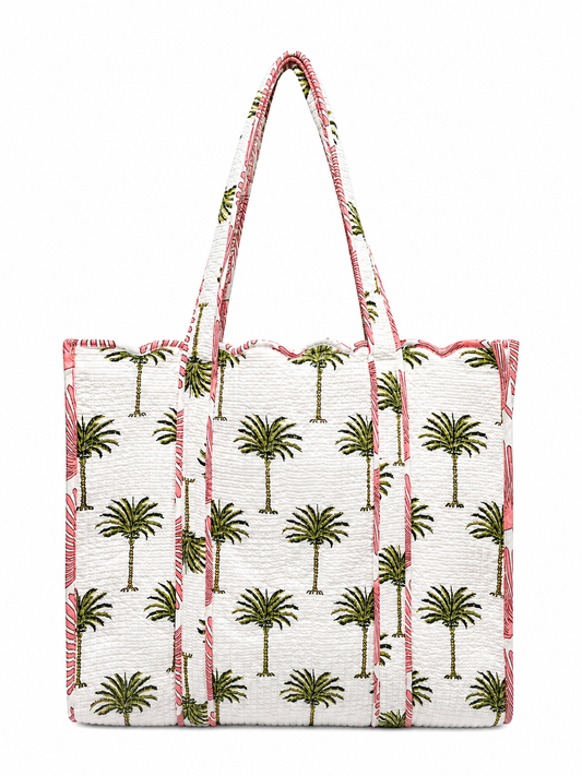 Tote Bag, Palm in Green
