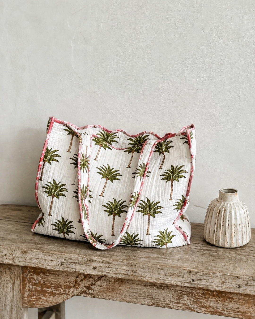 Tote Bag, Palm in Green