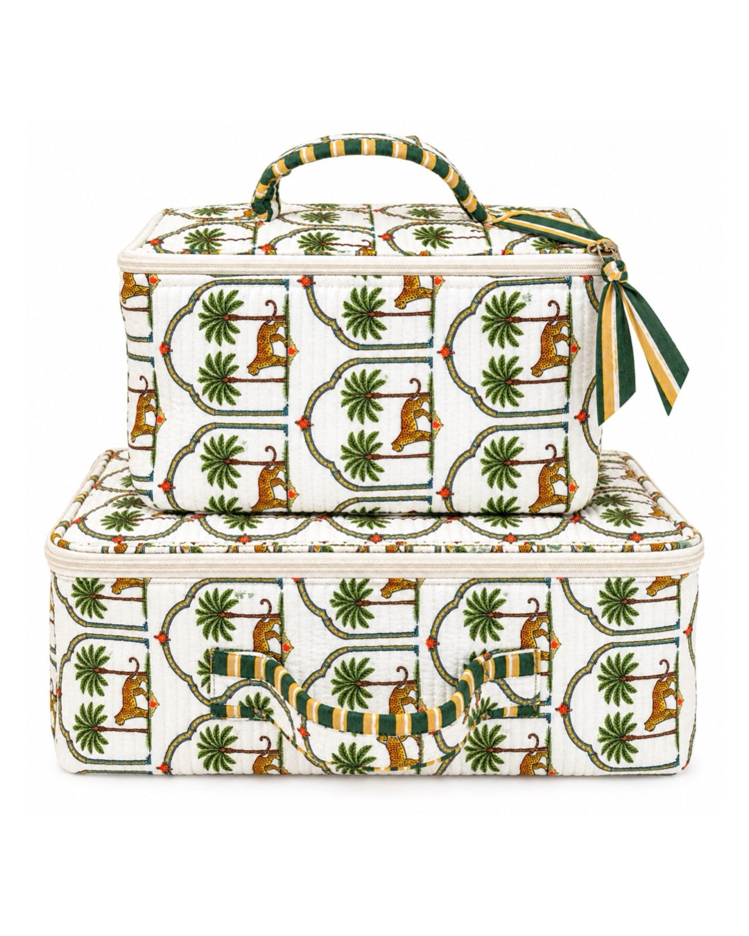 Cosmetic Bag, Leopard Palm