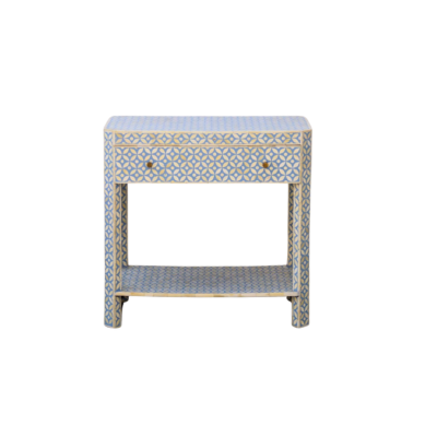 Furniture, Bone Inlay, Side table, Katong, Blue