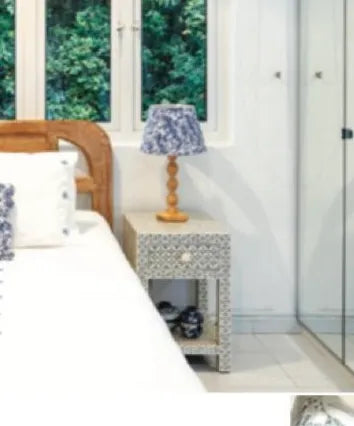 bed side table bone inlay Katong