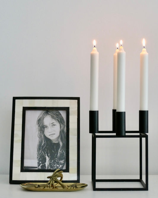 Photo Frame, Bone Inlay, East Coast, Black